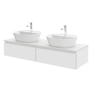 Steinkamp Value Waschtischkonsole 151 cm mit 2 Auszügen, für 2 Waschtische