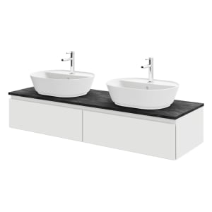 Steinkamp Value Waschtischkonsole 151 cm mit 2 Auszügen, für 2 Waschtische