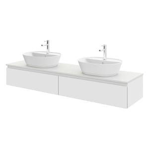 Steinkamp Value Waschtischkonsole 181 cm für 2 Waschtische, mit 2 Auszügen