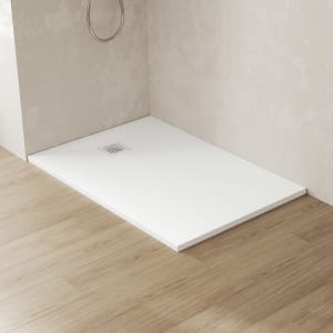 Steinkamp Sense Mineralguss-Duschwanne 120 x 80 mit rutschhemmender Struktur inkl. Ablaufabdeckung
