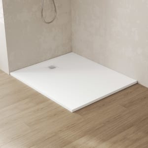 Steinkamp Sense Mineralguss-Duschwanne 120 x 100 mit rutschhemmender Struktur inkl. Ablaufabdeckung