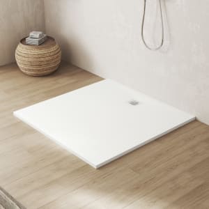 Steinkamp Sense Mineralguss-Duschwanne 120 x 120 mit rutschhemmender Struktur inkl. Ablaufabdeckung