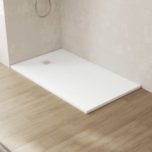 Steinkamp Sense Mineralguss-Duschwanne 140 x 80 mit rutschhemmender Struktur inkl. Ablaufabdeckung