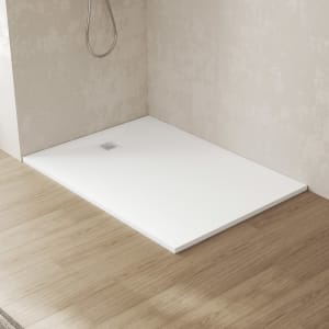 Steinkamp Sense Mineralguss-Duschwanne 140 x 100 mit rutschhemmender Struktur inkl. Ablaufabdeckung