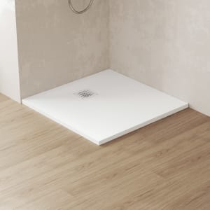 Steinkamp Sense Mineralguss-Duschwanne 80 x 80 mit rutschhemmender Struktur inkl. Ablaufabdeckung