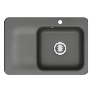 Systemceram Keradomo Juna 75 Einbauspüle rechts mit Handbetätigung