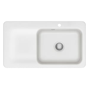 Systemceram Keradomo Juna 90 Einbauspüle rechts mit Handbetätigung