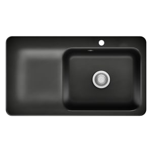 Systemceram Keradomo Juna 90 F Einbauspüle rechts für flächenbündigen Einbau mit Handbetätigung