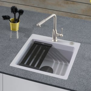 Systemceram Keradomo Kara 51 F Spüle für flächenbündigen Einbau mit Exzenterbetätigung