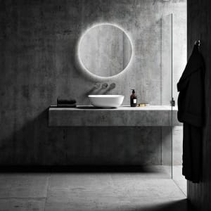 Treos Serie 606 LED-Wandspiegel Ambiente Beleuchtung Ø 70 cm