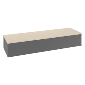 Villeroy & Boch Antao Sideboard 160 x 50 cm, 2 Auszüge, Fronten mit Struktur, mit LED-Licht