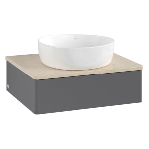 Villeroy & Boch Antao Waschbeckenunterschrank, 60 x 19 cm, 1 Auszug, Front ohne Struktur, ohne Hahnloch