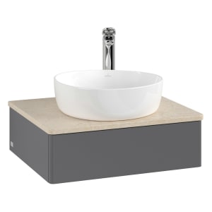 Villeroy & Boch Antao Waschbeckenunterschrank, 60 x 19 cm, 1 Auszug, Front ohne Struktur, mit Hahnloch