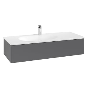 Villeroy & Boch Antao Waschbeckenunterschrank, 118,8 x 25,6 cm, 1 Auszug, Front ohne Struktur, mit LED-Licht