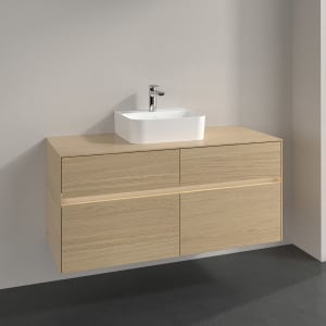 Villeroy & Boch Collaro Waschtischunterschrank 120 x 50 cm, mit 4 Auszügen und LED-Beleuchtung für Finion Waschtisch