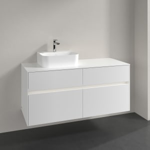 Villeroy & Boch Collaro Waschtischunterschrank 120 x 50 cm, mit 4 Auszügen und LED-Beleuchtung für Finion Waschtisch