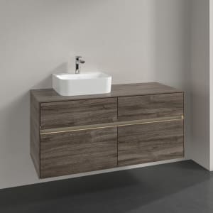 Villeroy & Boch Collaro Waschtischunterschrank 120 x 50 cm, mit 4 Auszügen und LED-Beleuchtung für Finion Waschtisch