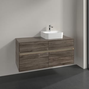 Villeroy & Boch Collaro Waschtischunterschrank 120 x 50 cm, mit 4 Auszügen und LED-Beleuchtung für Finion Waschtisch