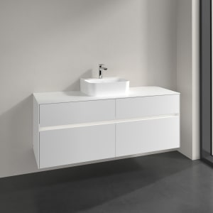 Villeroy & Boch Collaro Waschtischunterschrank 140 x 50 cm, mit 4 Auszügen und LED-Beleuchtung für Finion Waschtisch