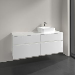 Villeroy & Boch Collaro Waschtischunterschrank 140 x 50 cm, mit 4 Auszügen und LED-Beleuchtung für Finion Waschtisch