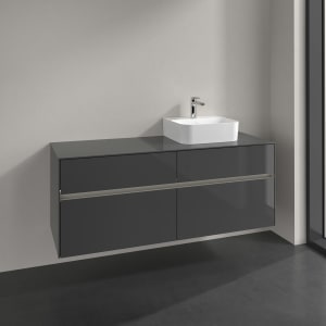 Villeroy & Boch Collaro Waschtischunterschrank 140 x 50 cm, mit 4 Auszügen und LED-Beleuchtung für Finion Waschtisch