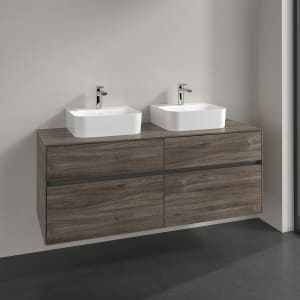 Villeroy & Boch Collaro Waschtischunterschrank 140 x 50 cm, mit 4 Auszügen für 2 Finion Waschtische