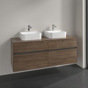 Villeroy & Boch Collaro Waschtischunterschrank 140 x 50 cm, mit 4 Auszügen für 2 Finion Waschtische