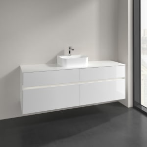 Villeroy & Boch Collaro Waschtischunterschrank 160 x 50 cm, mit 4 Auszügen und LED-Beleuchtung für Finion Waschtisch