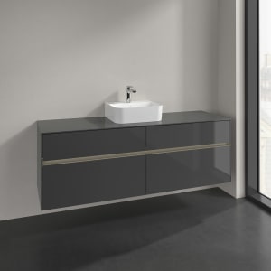 Villeroy & Boch Collaro Waschtischunterschrank 160 x 50 cm, mit 4 Auszügen und LED-Beleuchtung für Finion Waschtisch