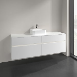 Villeroy & Boch Collaro Waschtischunterschrank 160 x 50 cm, mit 4 Auszügen und LED-Beleuchtung für Finion Waschtisch