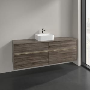 Villeroy & Boch Collaro Waschtischunterschrank 160 x 50 cm, mit 4 Auszügen und LED-Beleuchtung für Finion Waschtisch
