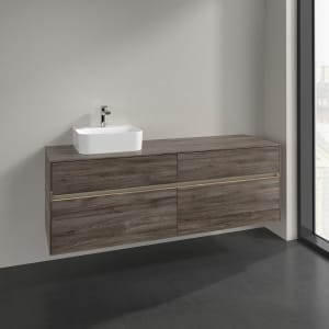 Villeroy & Boch Collaro Waschtischunterschrank 160 x 50 cm, mit 4 Auszügen und LED-Beleuchtung für Finion Waschtisch