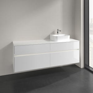 Villeroy & Boch Collaro Waschtischunterschrank 160 x 50 cm, mit 4 Auszügen und LED-Beleuchtung für Finion Waschtisch