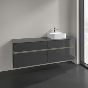 Villeroy & Boch Collaro Waschtischunterschrank 160 x 50 cm, mit 4 Auszügen und LED-Beleuchtung für Finion Waschtisch