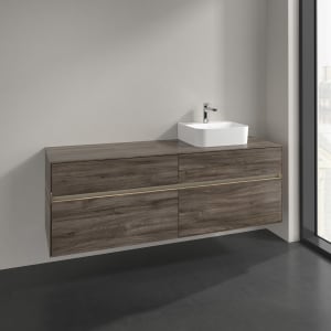 Villeroy & Boch Collaro Waschtischunterschrank 160 x 50 cm, mit 4 Auszügen und LED-Beleuchtung für Finion Waschtisch