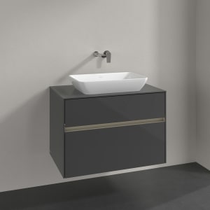 Villeroy & Boch Collaro Waschtischunterschrank 80 x 50 cm, mit 2 Auszügen und LED-Beleuchtung für Venticello Waschtisch