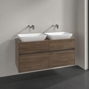 Villeroy & Boch Collaro Waschtischunterschrank 120 x 50 cm, mit 4 Auszügen für 2 Venticello Waschtische