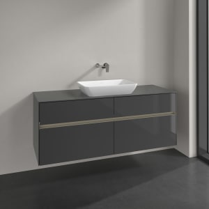 Villeroy & Boch Collaro Waschtischunterschrank 140 x 50 cm, mit 4 Auszügen und LED-Beleuchtung für Venticello Waschtisch