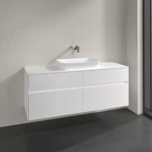 Villeroy & Boch Collaro Waschtischunterschrank 140 x 50 cm, mit 4 Auszügen und LED-Beleuchtung für Venticello Waschtisch