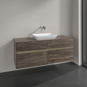 Villeroy & Boch Collaro Waschtischunterschrank 140 x 50 cm, mit 4 Auszügen und LED-Beleuchtung für Venticello Waschtisch