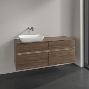 Villeroy & Boch Collaro Waschtischunterschrank 140 x 50 cm, mit 4 Auszügen und LED-Beleuchtung für Venticello Waschtisch
