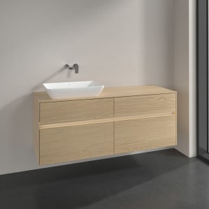 Villeroy & Boch Collaro Waschtischunterschrank 140 x 50 cm, mit 4 Auszügen und LED-Beleuchtung für Venticello Waschtisch