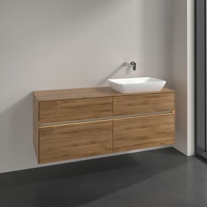 Villeroy & Boch Collaro Waschtischunterschrank 140 x 50 cm, mit 4 Auszügen und LED-Beleuchtung für Venticello Waschtisch