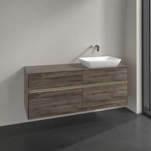 Villeroy & Boch Collaro Waschtischunterschrank 140 x 50 cm, mit 4 Auszügen und LED-Beleuchtung für Venticello Waschtisch