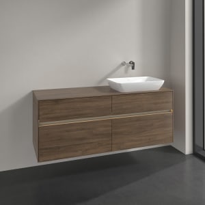 Villeroy & Boch Collaro Waschtischunterschrank 140 x 50 cm, mit 4 Auszügen und LED-Beleuchtung für Venticello Waschtisch
