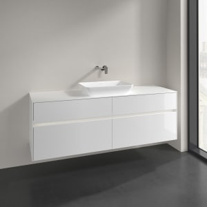 Villeroy & Boch Collaro Waschtischunterschrank 160 x 50 cm, mit 4 Auszügen und LED-Beleuchtung für Venticello Waschtisch