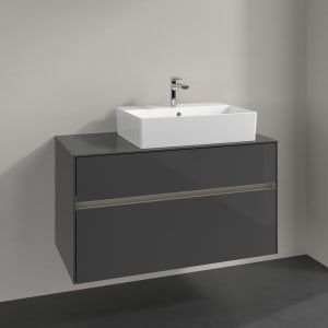 Villeroy & Boch Collaro Waschtischunterschrank 100 x 50 cm, mit 2 Auszügen und LED-Beleuchtung