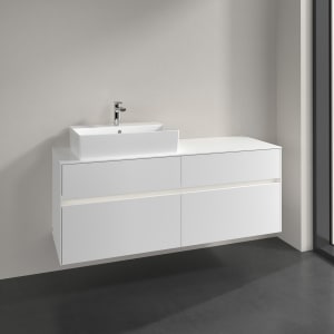 Villeroy & Boch Collaro Waschtischunterschrank 140 x 50 cm, mit 4 Auszügen und LED-Beleuchtung