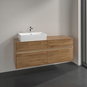 Villeroy & Boch Collaro Waschtischunterschrank 140 x 50 cm, mit 4 Auszügen und LED-Beleuchtung