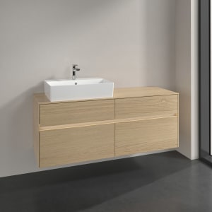 Villeroy & Boch Collaro Waschtischunterschrank 140 x 50 cm, mit 4 Auszügen und LED-Beleuchtung